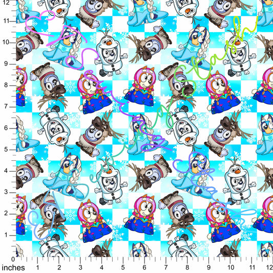 *PREORDER* Blue Heelers X Snow Kingdom (Aqua Blue Ombre Checks)