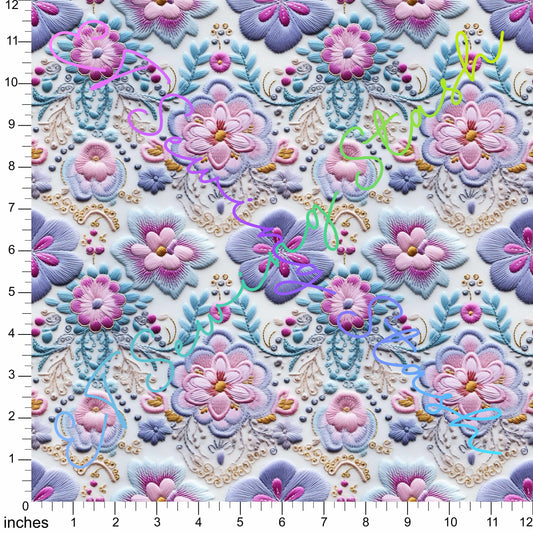 *PREORDER* Floral Party Faux Embroidery
