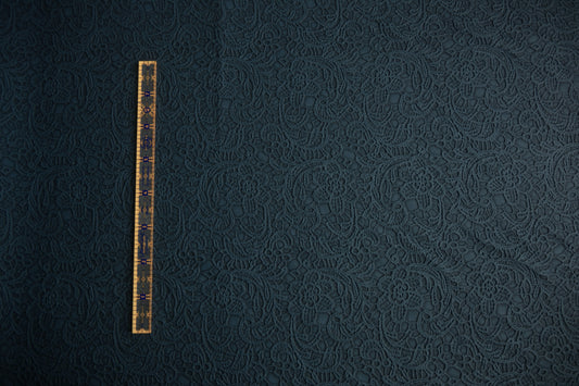 Embossed Lace Vinyl - Navy Blue