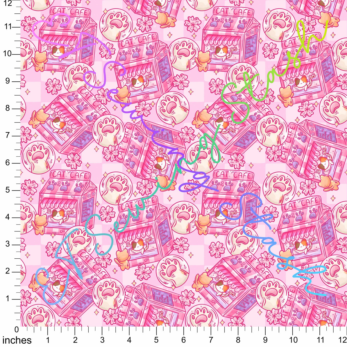 *PREORDER* Cat Cafe Carton (Pink Checks)