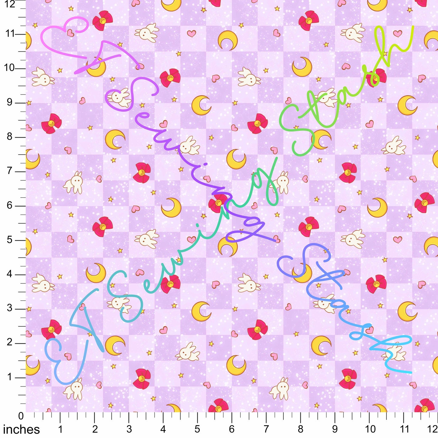 Cotton Twill - Galaxy Girl Polaroid (Coordinate - Light Purple) - 1-yard Precut