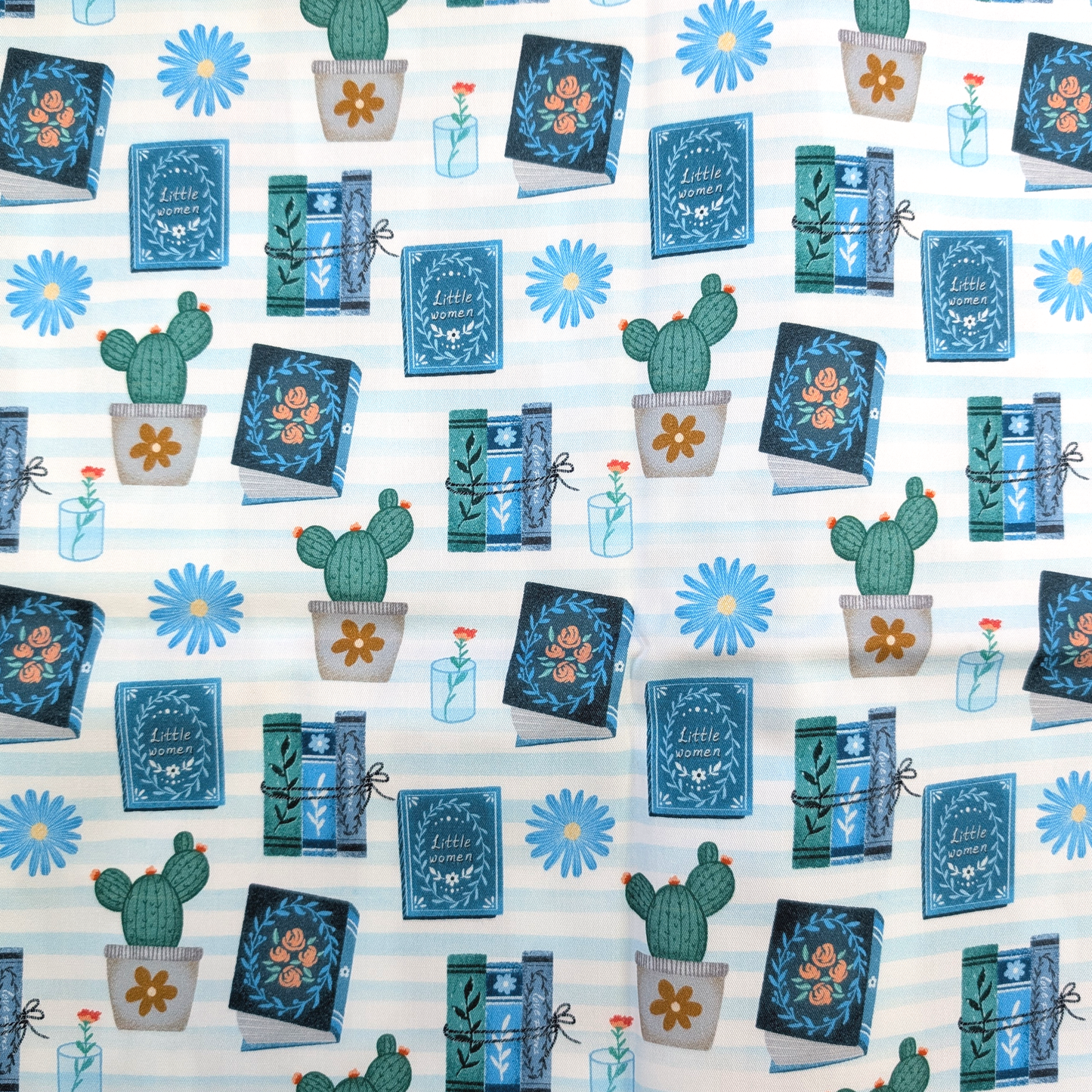 Cotton Twill - Books and Relaxation (5) - 1 metre Pre-cut