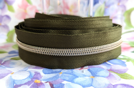 #5 Olive Green Tape - Gold Nylon Coil