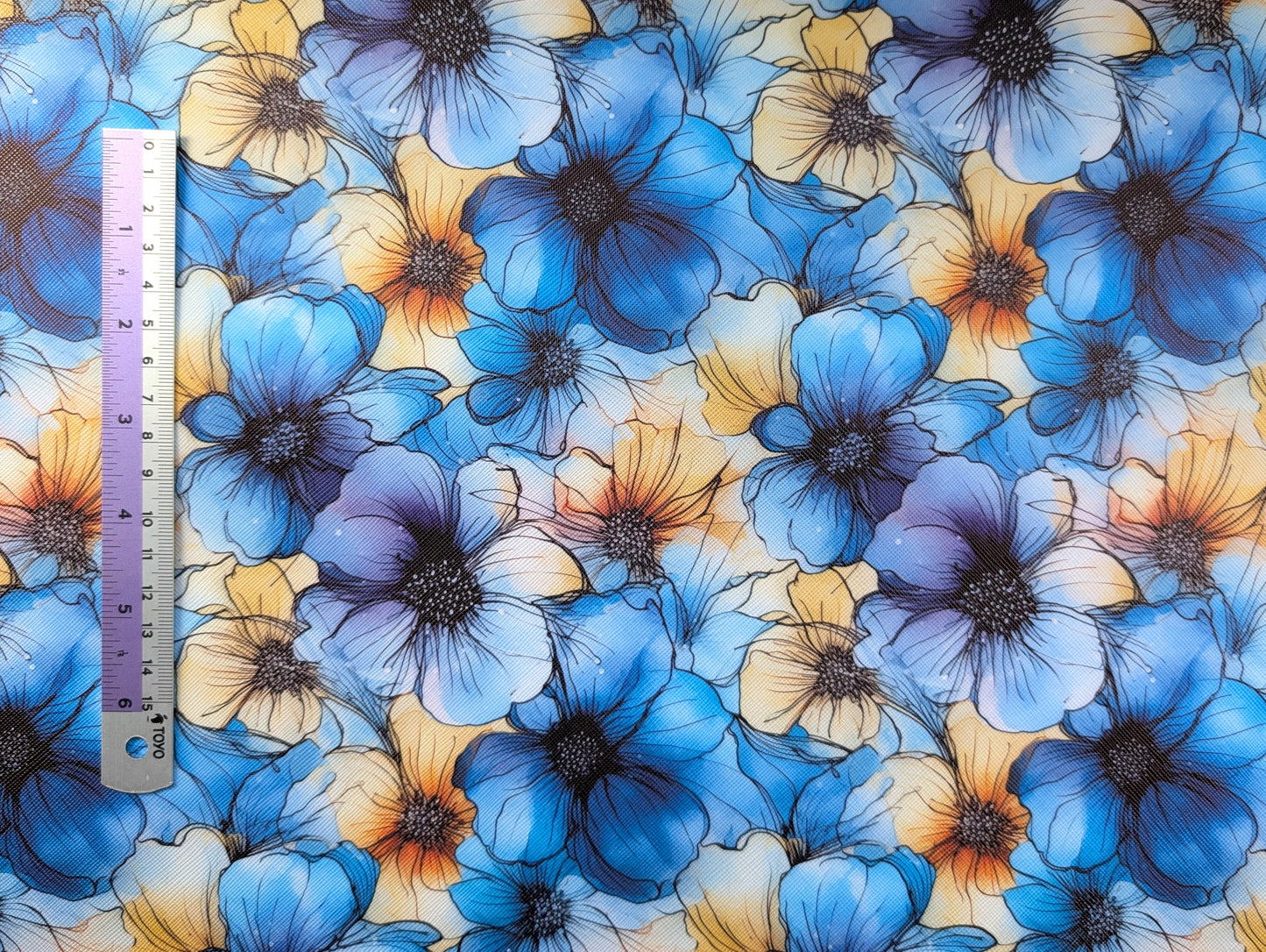 0.8mm Cross-grained Vinyl - Alcohol Ink Flowers #2