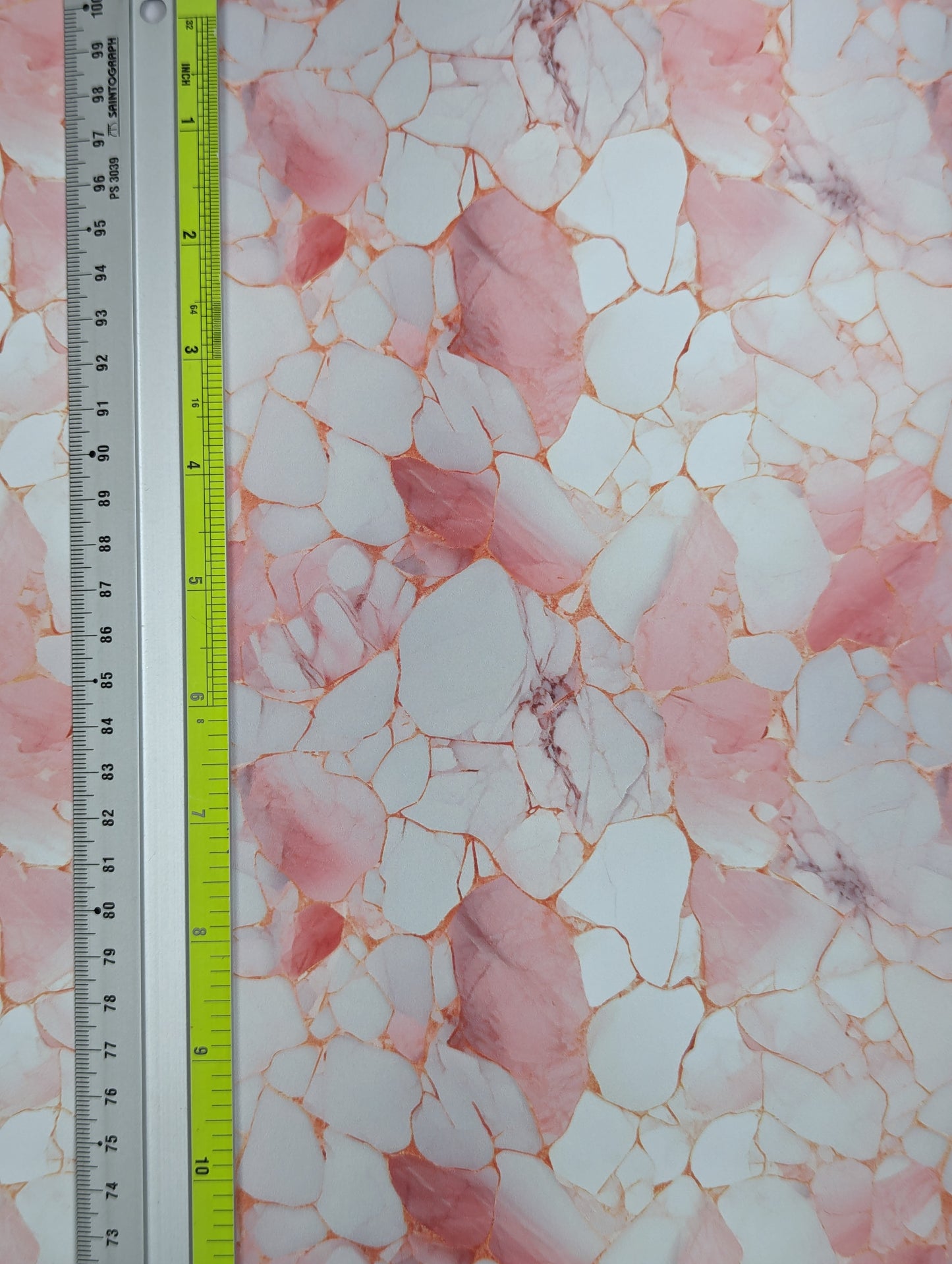 Smooth Vinyl - Pink Marbling with Rose Gold Accent