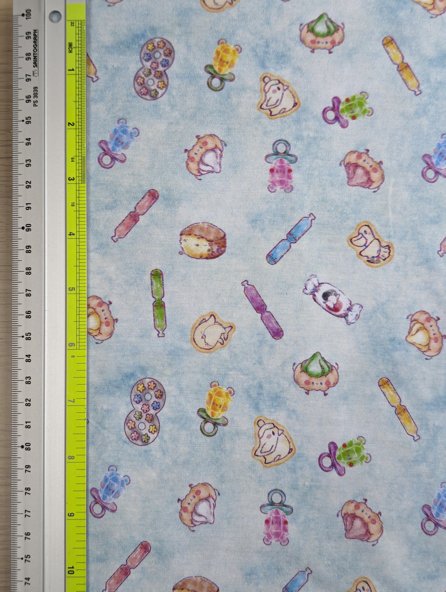 Bamboo Lycra - [ET Sewing Stash X n2y88] Childhood Snacks (Antique Blue Wash) - 1-yard Precut