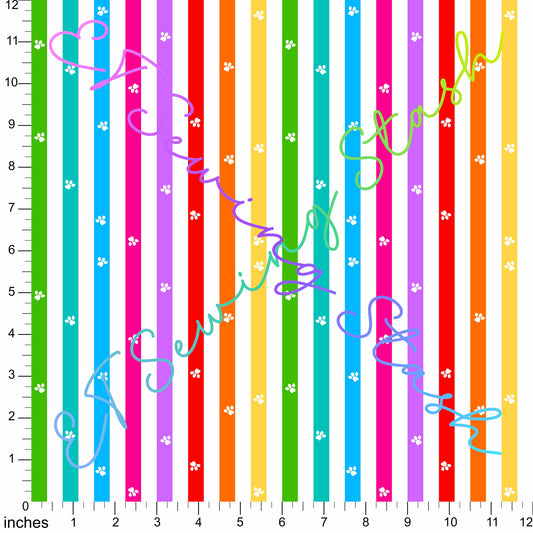 *PREORDER* Patrolling Pups Paw Prints Rainbow Stripes