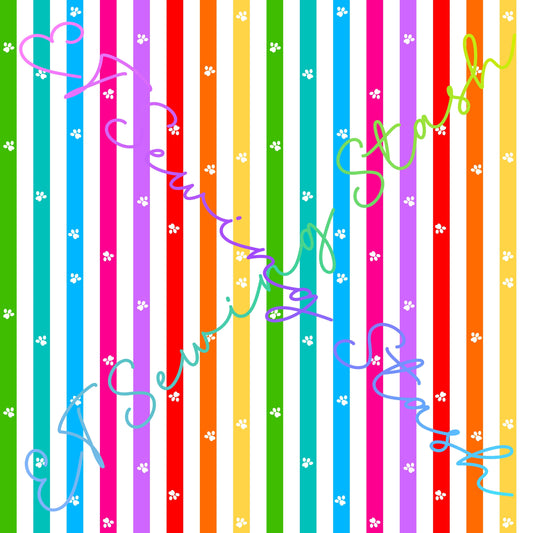 Pups Stripes - Cotton Lycra