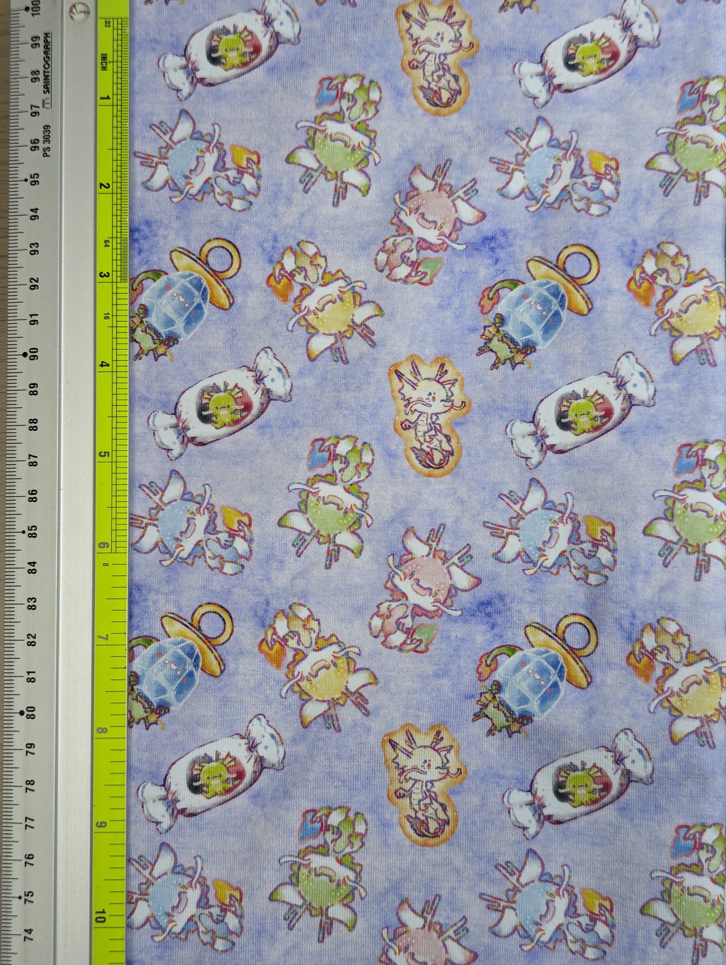 Cotton Lycra - [ET Sewing Stash X n2y88] Dragons (Lavender Wash) - 1-yard Precut