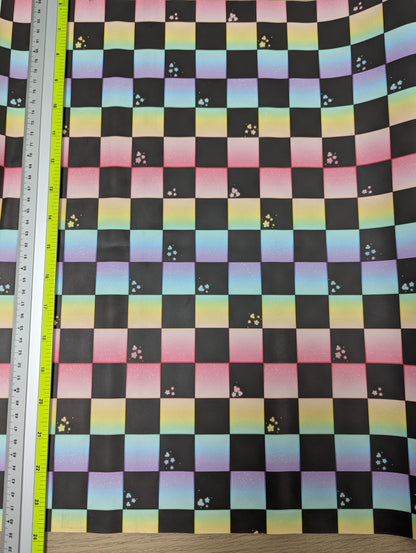 Smooth Vinyl - Polaroid Mice (Coord - Rainbow Checks)