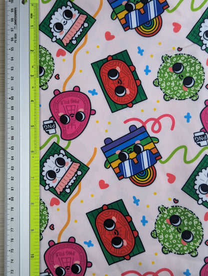 Waterproof Boardshorts - [ET Sewing Stash X Laugh and Belly] Punny Kuehs - Colourful - 1-yard Precut