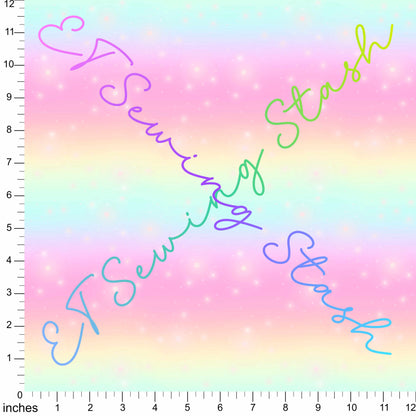 Waterproof Boardshorts - Girl Pups - Ombre Coord - By the Metre