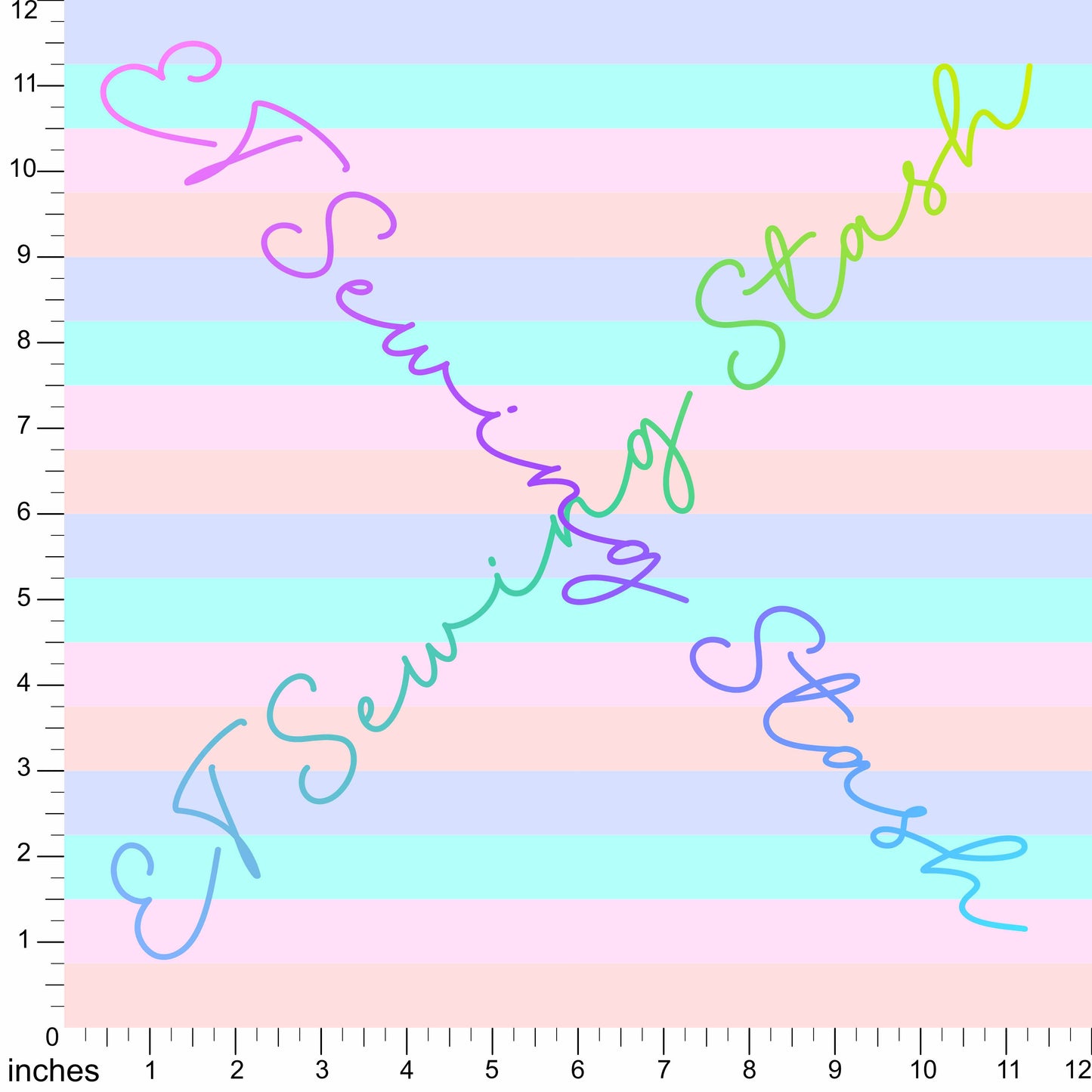 Waterproof Boardshorts - Girl Pups - Stripes Coord - By the Metre