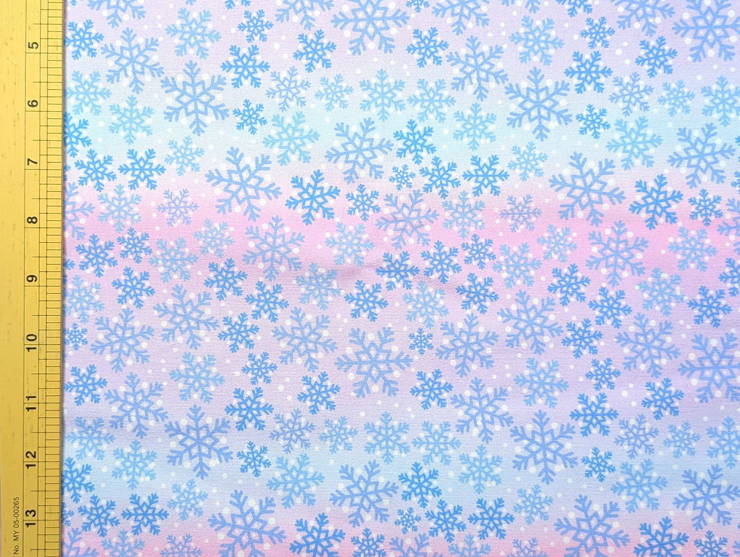 Cotton Canvas - Snowflakes (Cool Ombre) - 1-metre