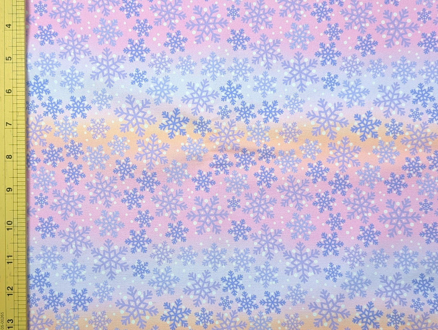 Cotton Canvas - Snowflakes (Warm Ombre) - 1-metre