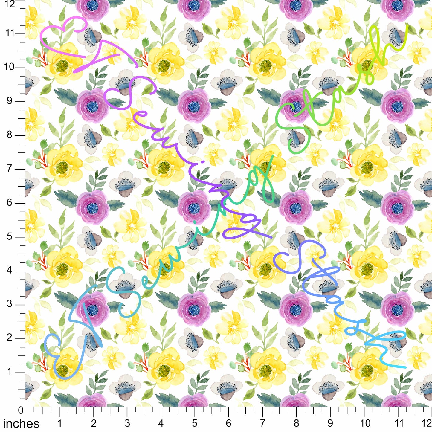 *PREORDER* Purple and Yellow Florals (Clear)