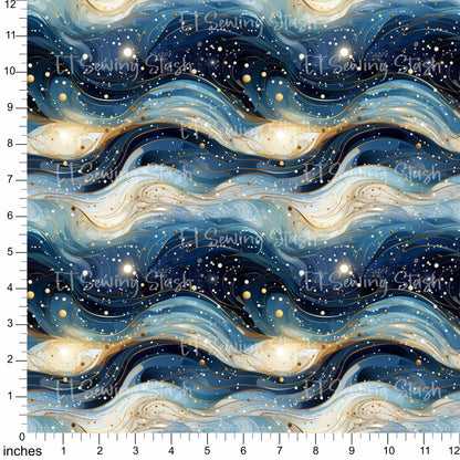 Christmas Paint Glitter - Cotton Twill - By the Metre