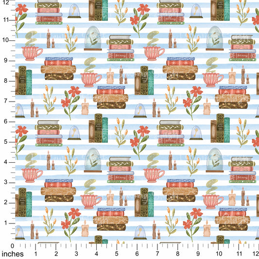 Cotton Twill - Books and Relaxation (1) - 1 metre Pre-cut