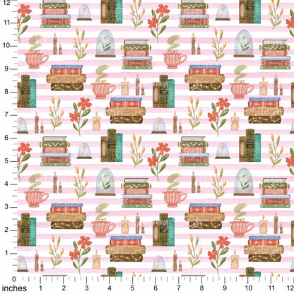 Cotton Twill - Books and Relaxation (2) - 1 metre Pre-cut