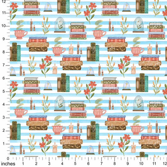 Cotton Twill - Books and Relaxation (3) - 1 metre Pre-cut