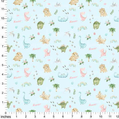 Cotton Twill - Dinosaurs - 1 metre Pre-cut