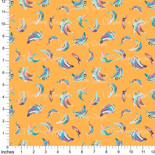 Cotton Twill - Tropical Reverie - Bananas - by the yard