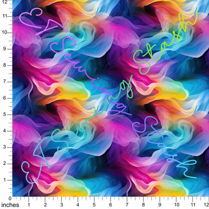 Waterproof Boardshorts - Rainbow Smoke - By the Metre