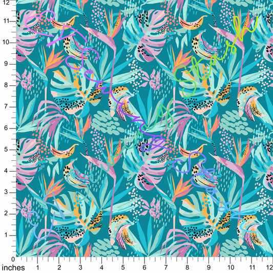 Cotton Twill - Tropical Reverie - Compilation - by the yard