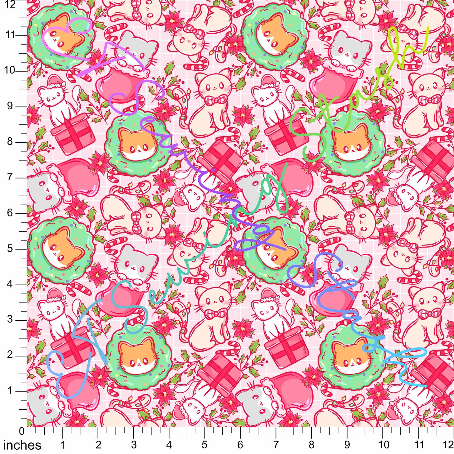 *PREORDER* Christmas Cats (Pink)