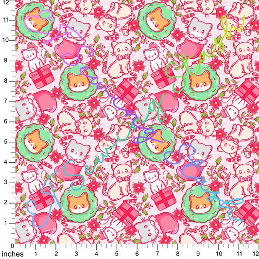 *PREORDER* Christmas Cats (Pink)