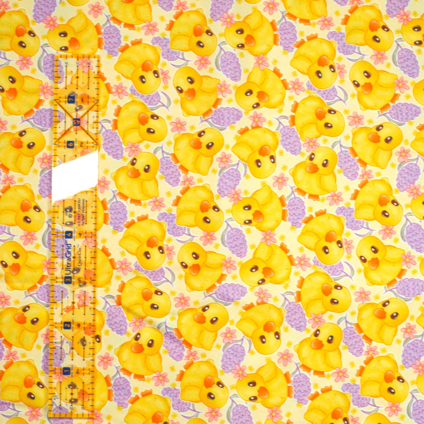 Waterproof Boardshorts - Ducks and Lavender (Yellow) - 1-metre Precut