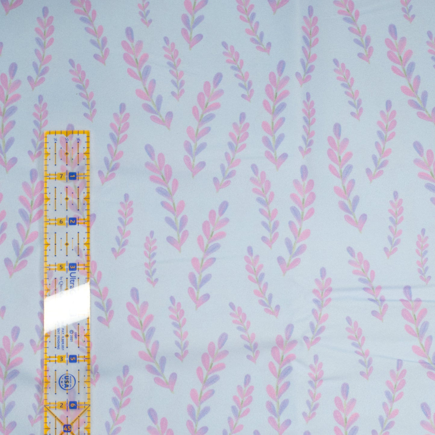 Waterproof Boardshorts - Acrylic Flowers - Lavender (Periwinkle) - By the Metre