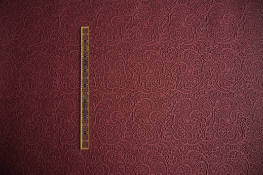 Embossed Lace Vinyl - Merlot