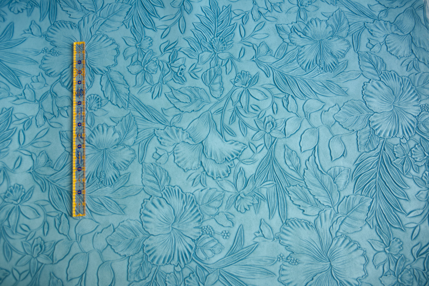 Embossed Flower Vinyl - Baby Blue