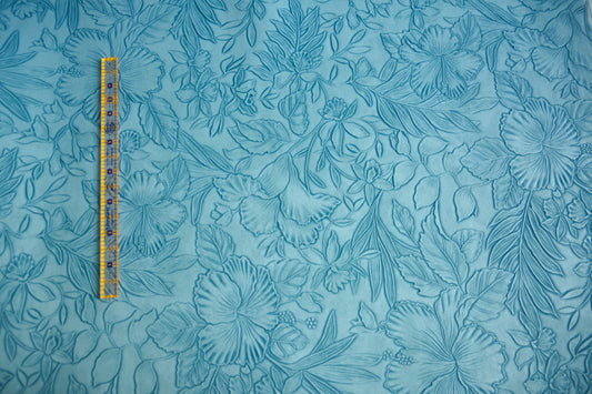 Embossed Flower Vinyl - Baby Blue