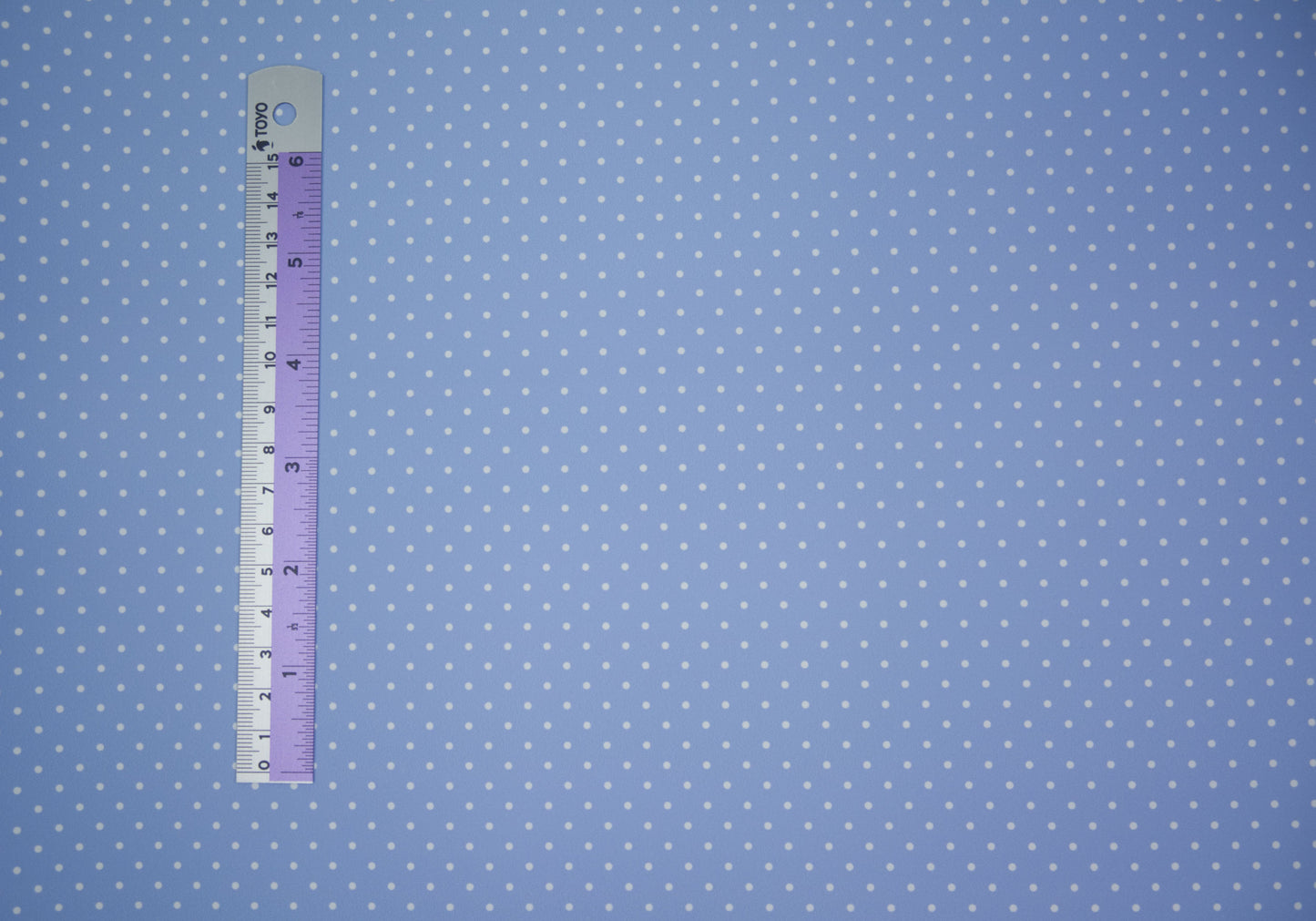 Smooth Vinyl - White Polka Dots in Periwinkle Blue