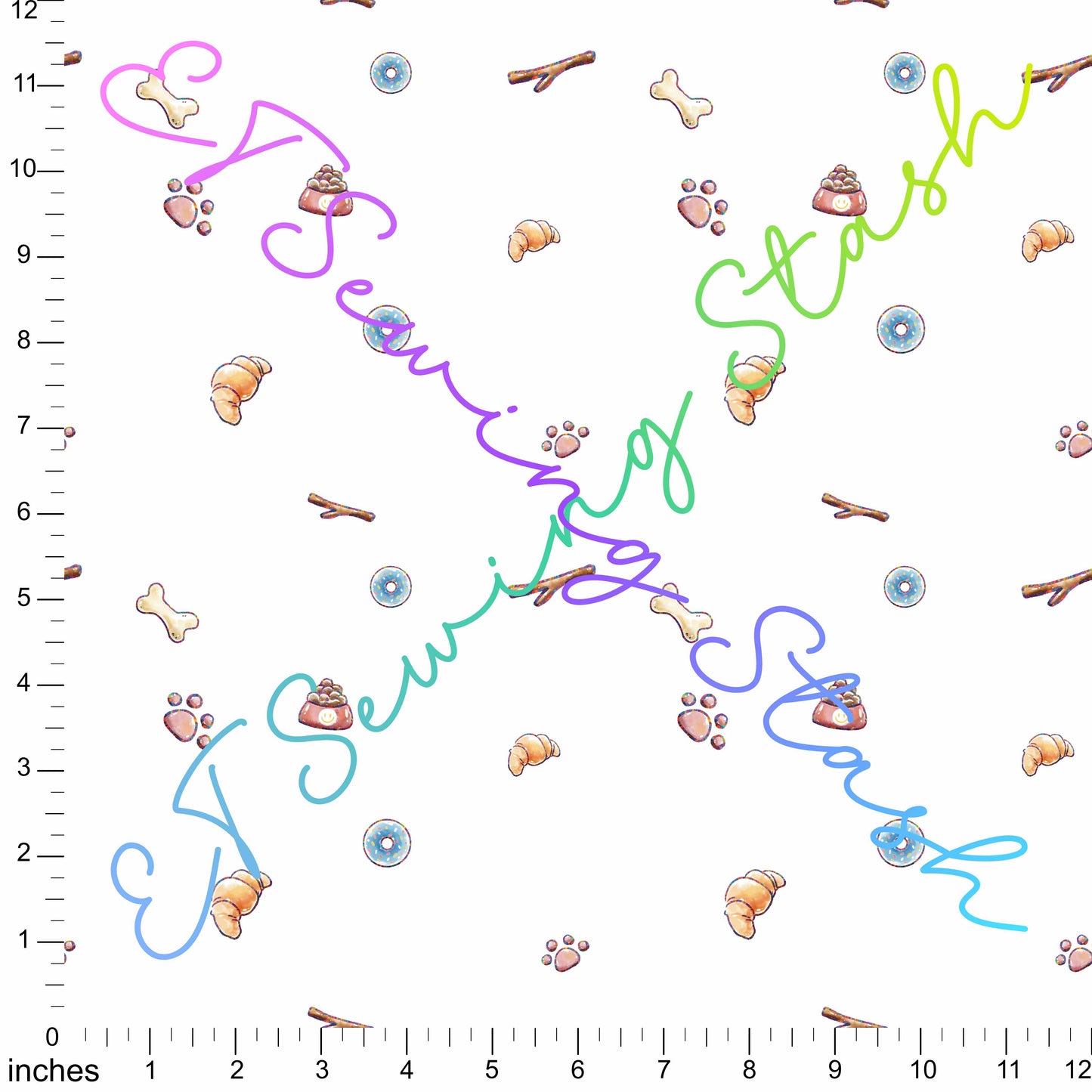 0.5mm Clear PVC - [ET Sewing Stash X N2Y88] Doggies (Coordinate) (Clear)