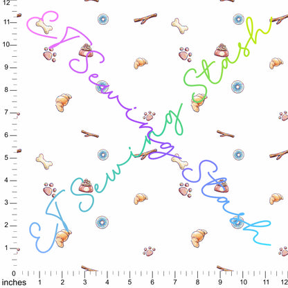 0.5mm Clear PVC - [ET Sewing Stash X N2Y88] Doggies (Coordinate) (Clear)