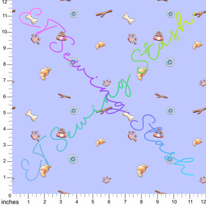Smooth Vinyl - [ET Sewing Stash X N2Y88] Doggies (Coordinate - Lavender)