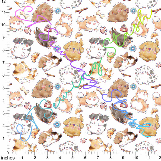 0.5mm Clear PVC - [ET Sewing Stash X N2Y88] Doggies (Main) (Clear)