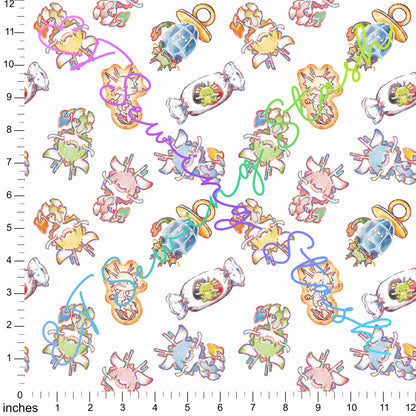 0.5mm Clear PVC - [ET Sewing Stash X N2Y88] Dragons (Clear)