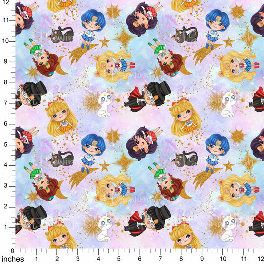 Cotton Twill - Galaxy Girls (Cotton Candy) - By the yard