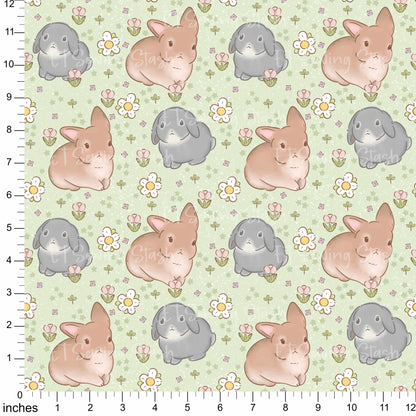Cotton Twill - Hoppity Bunnies - By the Metre