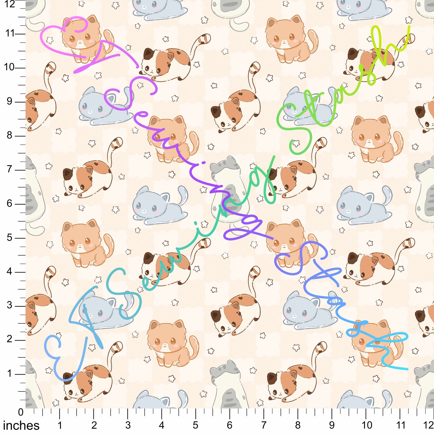 Cotton Lycra - Kitty Cats - By the metre