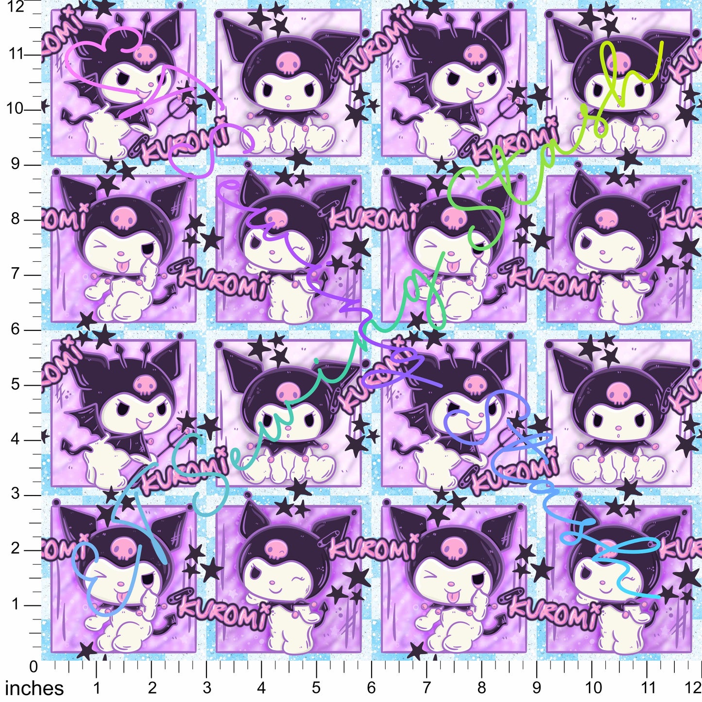 *PREORDER* Jester Bunny Tiles (Light Blue Checks)