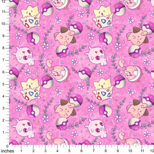 Cotton Twill - Fairy Babies (Orchid) - 1-yard Precut