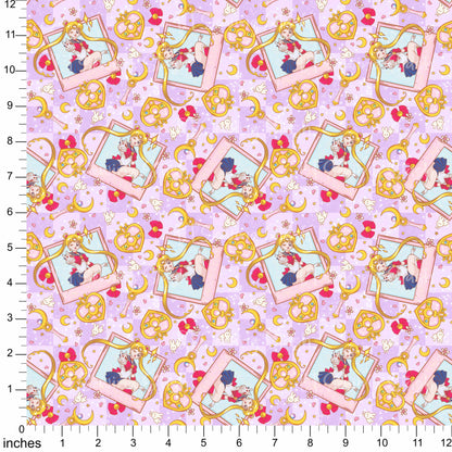 Cotton Twill - Galaxy Girl Polaroid (Main - Light Purple) - Cotton Twill - By the yard