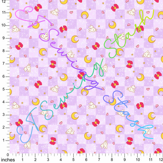 Cotton Twill - Galaxy Girl Polaroid (Coordinate - Light Purple) - 1-yard Precut