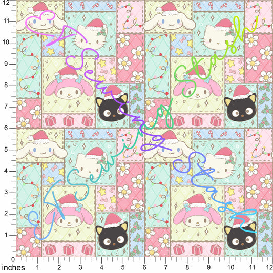 *PREORDER* Jap Cat & Friends - Christmas Patchwork