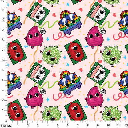 [ET Sewing Stash X Laugh and Belly] Punny Kuehs - Colourful - Cotton Twill